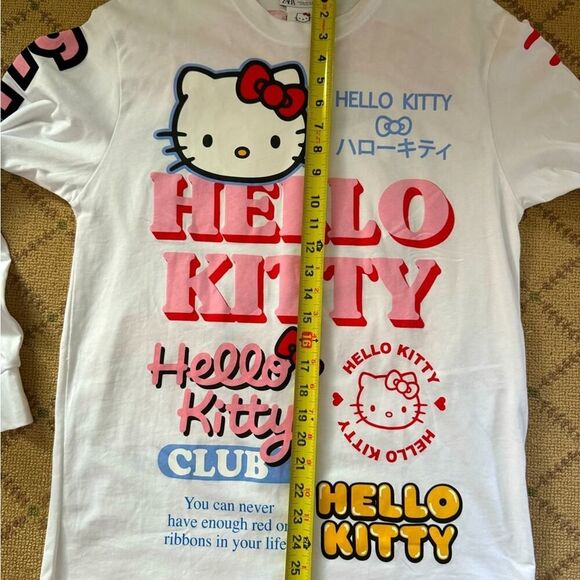 Zara and Hello Kitty white long sleeve Tshirt NWOT M **RARE - Picture 12 of 14